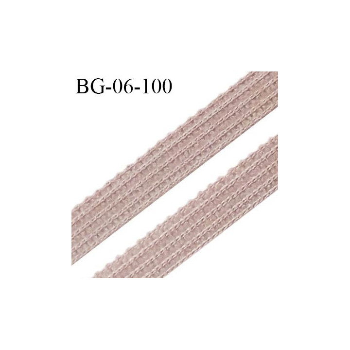 Droit fil à plat 6 mm spécial lingerie et couture du prêt-à-porter couleur marron clair fabriqué en France prix au mètre