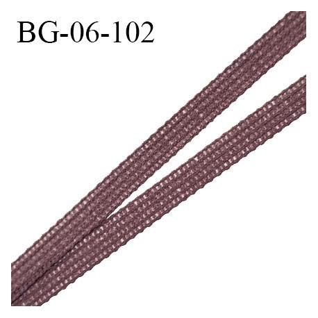 Droit fil à plat 6 mm spécial lingerie et couture du prêt-à-porter couleur marron écorce fabriqué en France prix au mètre