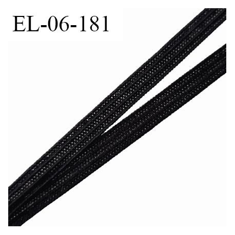 Elastique 6 mm spécial lingerie et couture couleur noir grande marque fabriqué en France largeur 6 mm prix au mètre