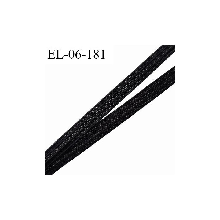 Elastique 6 mm spécial lingerie et couture couleur noir grande marque fabriqué en France largeur 6 mm prix au mètre