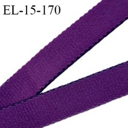 Elastique 15 mm lingerie haut de gamme fabriqué en France couleur violet foncé bonne élasticité prix au mètre
