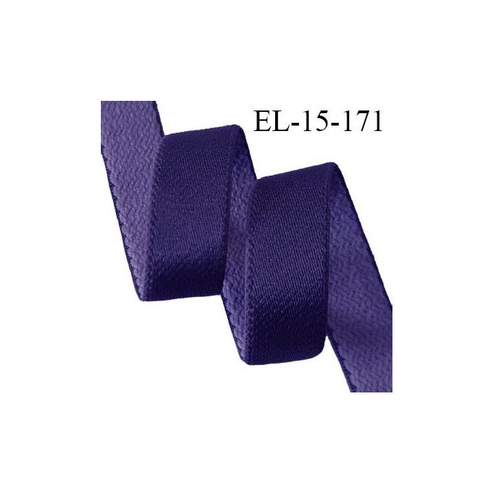Elastique 15 mm lingerie haut de gamme fabriqué en France couleur bleu bonne élasticité prix au mètre