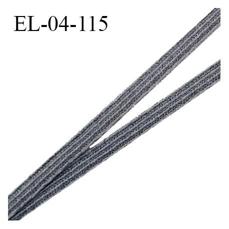 Elastique 4 mm spécial lingerie et couture couleur gris grande marque fabriqué en France élastique très souple prix au mètre