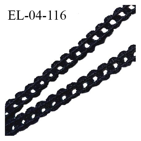 Elastique 4 mm spécial lingerie couleur noir grande marque fabriqué en France élastique très souple prix au mètre