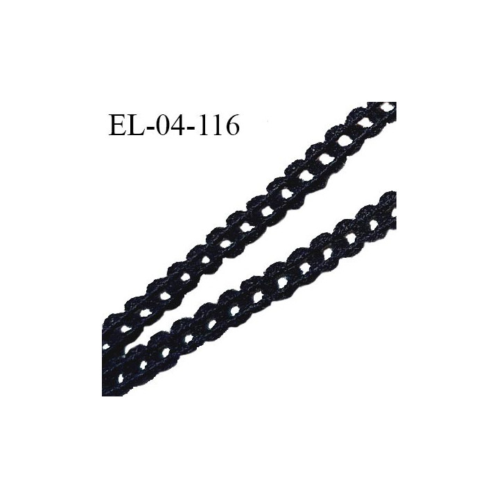 Elastique 4 mm spécial lingerie couleur noir grande marque fabriqué en France élastique très souple prix au mètre