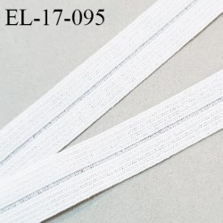Elastique lingerie 16 mm pré plié couleur blanc fabriqué en France largeur 16 mm prix au mètre