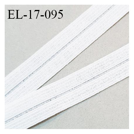 Elastique lingerie 16 mm pré plié couleur blanc fabriqué en France largeur 16 mm prix au mètre