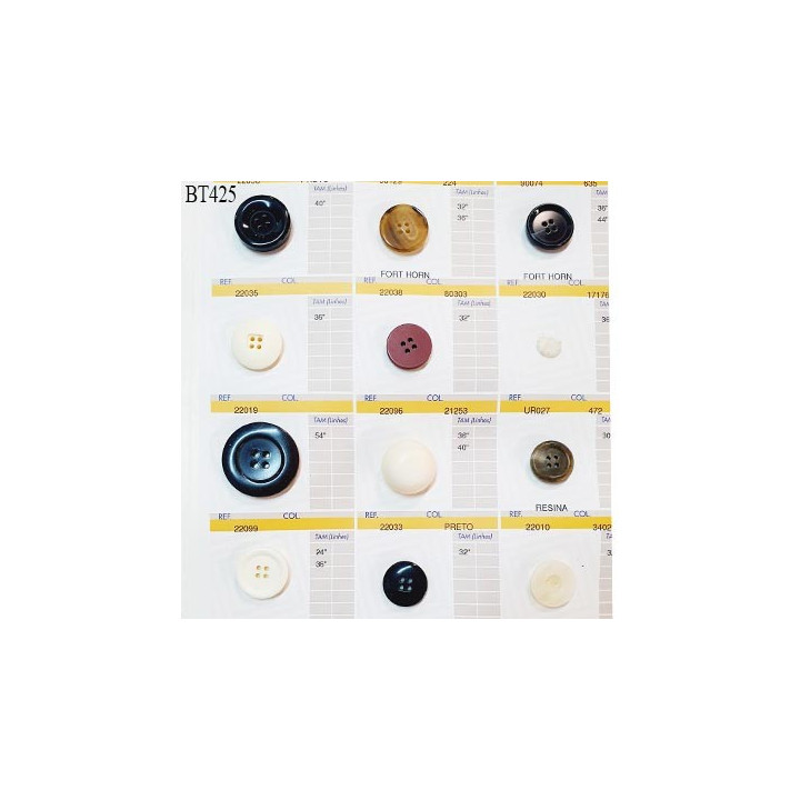 Plaque de 11 boutons pour création unique diamètre de 20 à 34 mm fabrication européenne prix pour la plaque entière