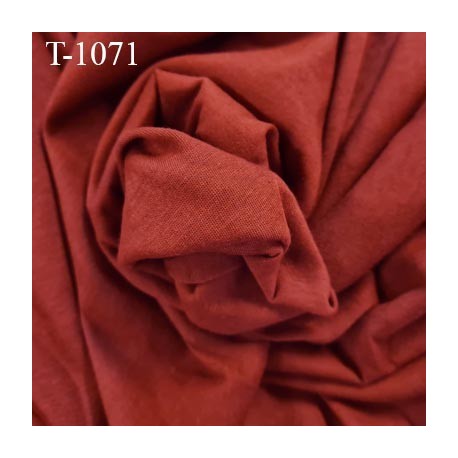 Tissu coton jersey lingerie fond de culotte bordeaux rouille largeur 135 cm poids m2 100 gr prix 10 cm de long par 135 cm