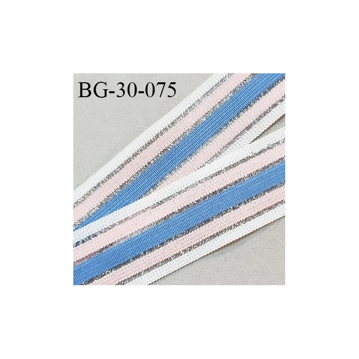 Galon ruban 30 mm couleur blanc rose bleu et argenté largeur 30 mm prix au mètre