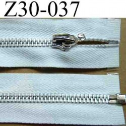 fermeture zip à glissière longueur 30 cm couleur blanc séparable zip métal largeur 3 cm largeur du zip 6 mm