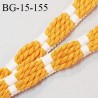 Galon ruban coton 15 mm couleur jaune orangé et naturel largeur 15 mm prix au mètre