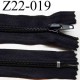 fermeture éclair longueur 22 cm couleur noir non séparable zip nylon largeur 3 cm largeur du zip 6 mm