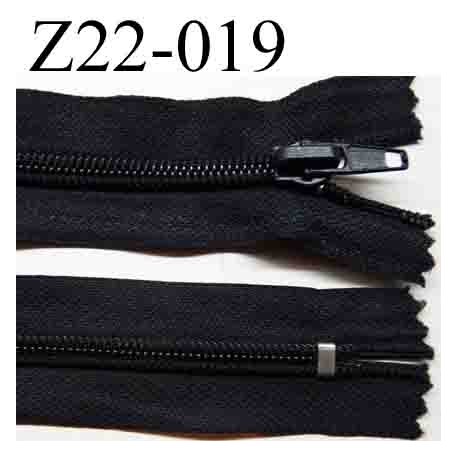 fermeture éclair longueur 22 cm couleur noir non séparable zip nylon largeur 3 cm largeur du zip 6 mm