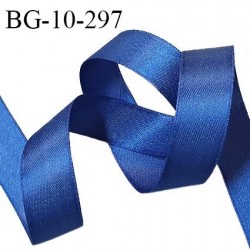 Galon ruban 10 mm satin couleur bleu brillant lumineux double face très solide largeur 10 mm prix au mètre