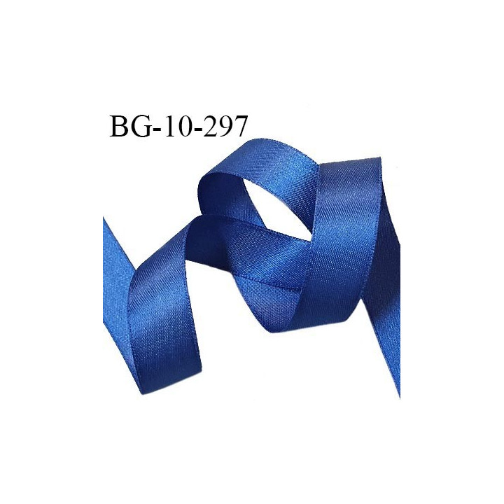 Galon ruban 10 mm satin couleur bleu brillant lumineux double face très solide largeur 10 mm prix au mètre