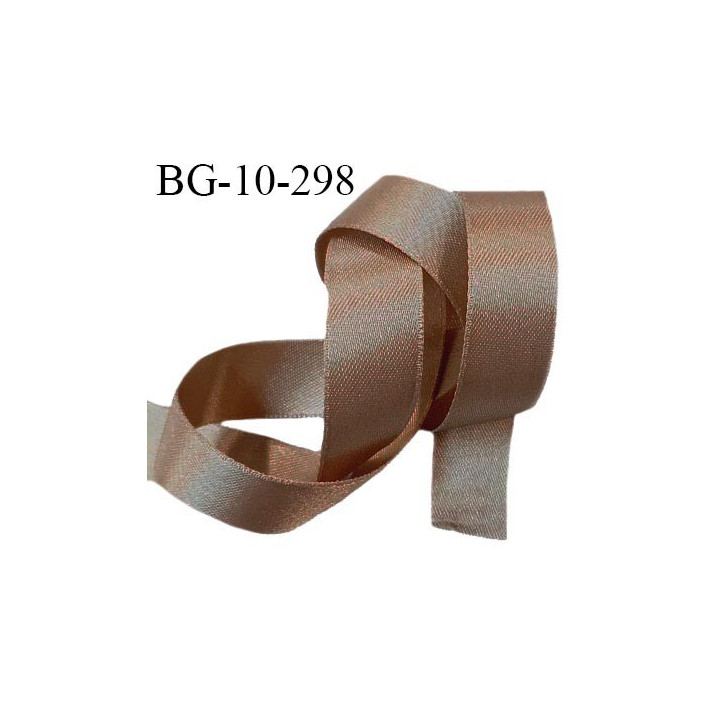 Galon ruban 10 mm satin couleur marron brillant lumineux double face très solide largeur 10 mm prix au mètre