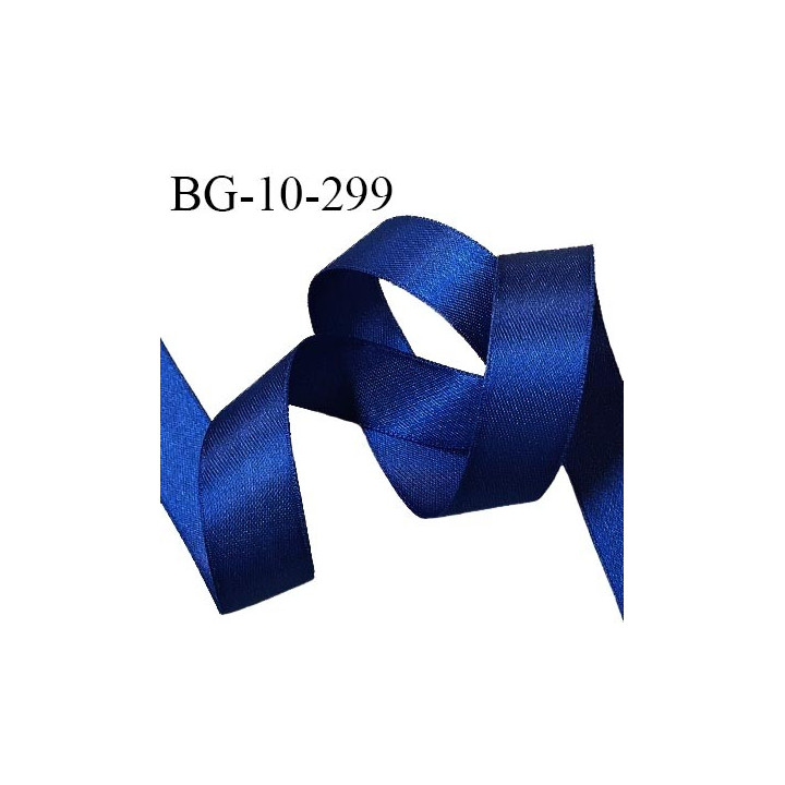 Galon ruban 10 mm satin couleur bleu marine brillant lumineux double face très solide largeur 10 mm prix au mètre