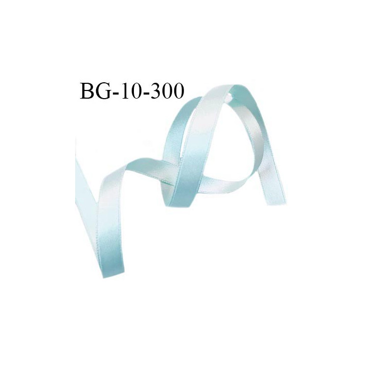 Galon ruban 10 mm satin couleur bleu ciel brillant lumineux double face très solide largeur 10 mm prix au mètre