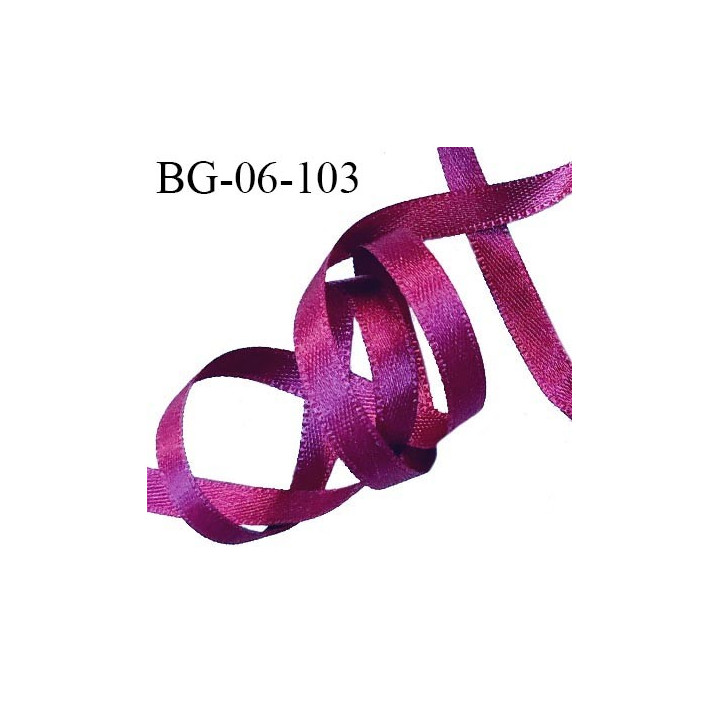 Galon ruban 6 mm satin couleur violet brillant lumineux double face très solide largeur 6 mm prix au mètre
