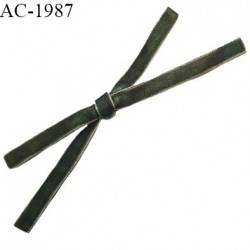 Noeud ruban velours couleur vert kaki haut de gamme largeur 10 cm hauteur 3 cm prix à l'unité