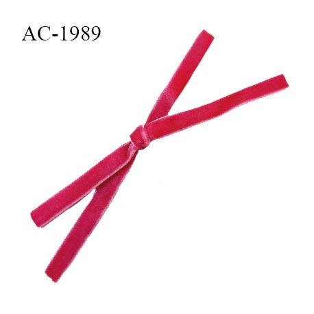 Noeud ruban velours couleur rose haut de gamme largeur 10 cm hauteur 3 cm prix à l'unité