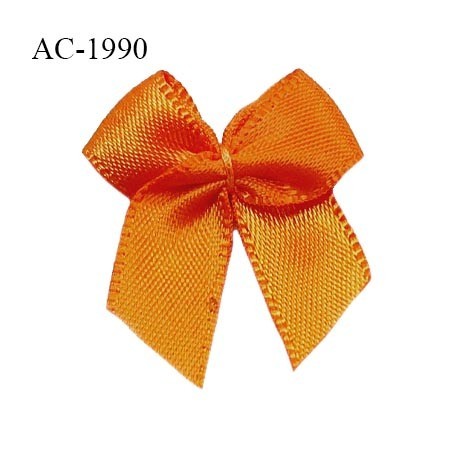 Noeud lingerie couleur orange haut de gamme largeur 23 mm hauteur 30  mm prix à l'unité