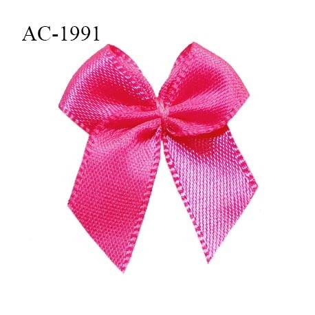 Noeud lingerie couleur rose fluo haut de gamme largeur 23 mm hauteur 30 mm prix à l'unité