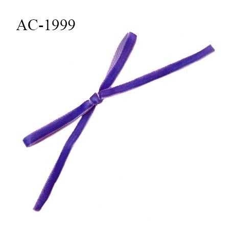 Noeud ruban velours couleur violet haut de gamme largeur 10 cm hauteur 3 cm prix à l'unité