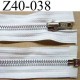 fermeture éclair YKK blanche longueur 40 cm couleur blanc séparable largeur 3 cm zip glissière métal largeur du zip 6 mm