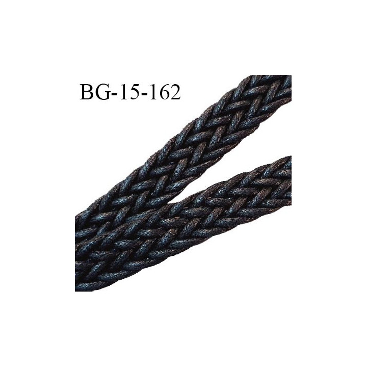 Galon 15 mm cordon tressé couleur noir largeur 15 mm prix au mètre