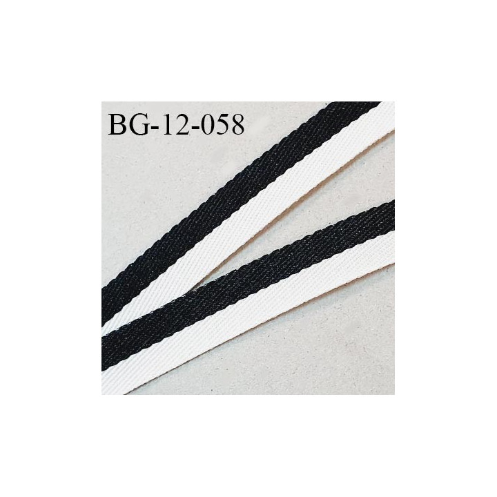 Galon sergé 12 mm couleur noir et blanc largeur 12 mm prix au mètre