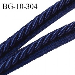 Galon 10 mm couleur bleu marine avec liseré cordon torsadé largeur 10 mm prix au mètre