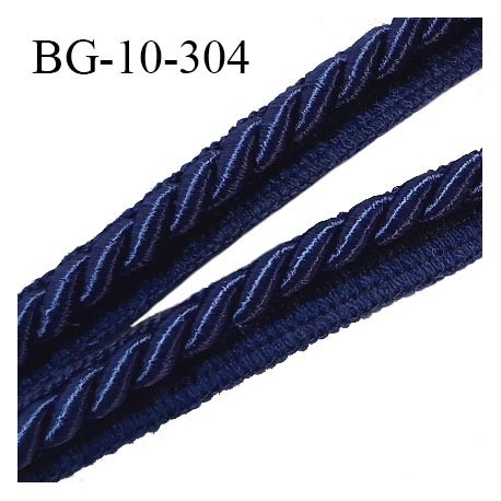 Galon 10 mm couleur bleu marine avec liseré cordon torsadé largeur 10 mm prix au mètre