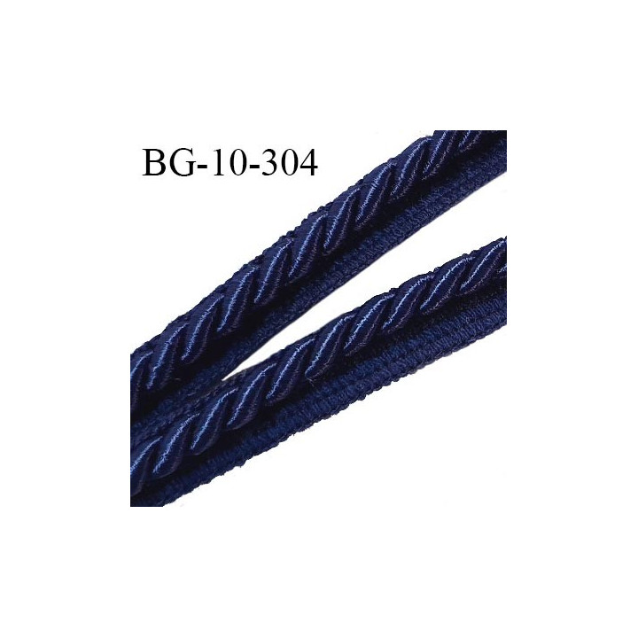 Galon 10 mm couleur bleu marine avec liseré cordon torsadé largeur 10 mm prix au mètre