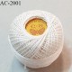 Pelote de 5 grammes de coton perlé lustré Au Papillon fabriqué en France très haut de gamme couleur blanc neige prix à l'unité