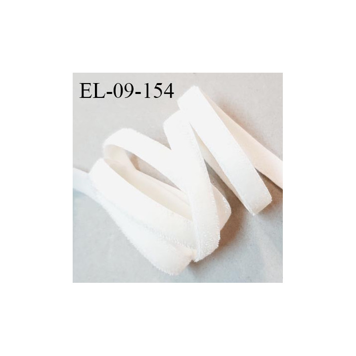 Elastique velours 9 mm couleur naturel allongement + 70% largeur 9 mm prix au mètre