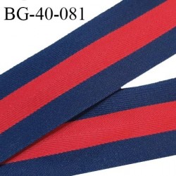 Sangle fine 40 mm couleur bleu marine et rouge très solide largeur 40 mm prix au mètre