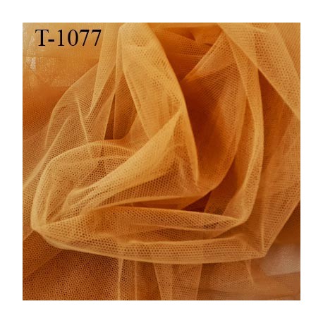 Marquisette tulle spécial lingerie haut de gamme couleur curcuma largeur 155 cm prix pour 10 cm 100 % polyamide