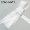 Passepoil 9 mm style satin couleur blanc avec cordon intérieur largeur 2 mm prix au mètre