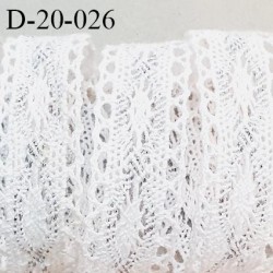 Dentelle crochet ancienne en coton largeur 20 mm couleur naturel et argenté vendue au mètre