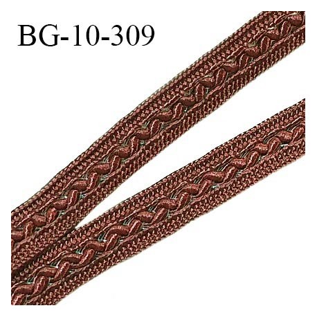 Galon tressé 10 mm couleur marron largeur 10 mm prix au mètre