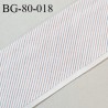 Galon rehausse 80 cm couleur blanc à rayures bleu et rouge épaisseur fine largeur 80 cm prix au mètre