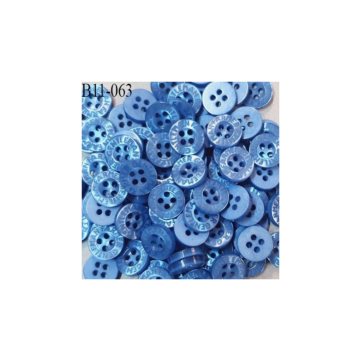 Bouton 11 mm très haut de gamme inscription Gentleman Farmer couleur bleu 4 trous prix à la pièce