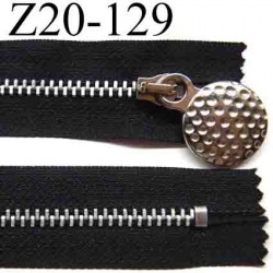 fermeture zip longueur 20 cm couleur noir non séparable zip métal largeur 2.7 cm largeur du zip 4.5 mm curseur 2.3 cm