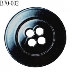 Bouton 63 mm couleur noir brillant sur une face et effet alu vieilli sur l'autre avec 4 trous diamètre 63 mm prix à la pièce