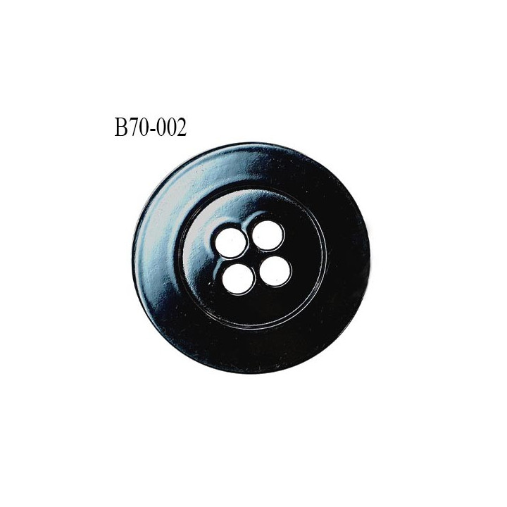 Bouton 63 mm couleur noir brillant sur une face et effet alu vieilli sur l'autre avec 4 trous diamètre 63 mm prix à la pièce