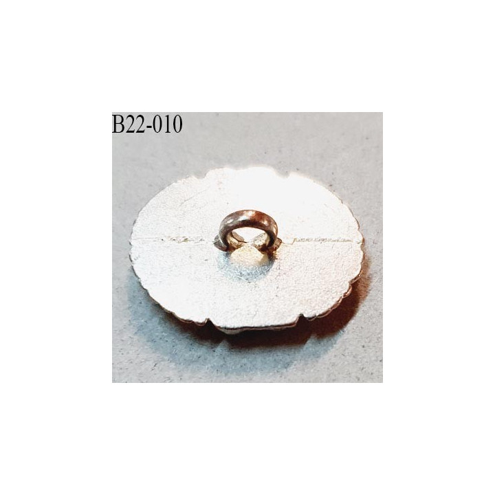 Bouton 22 mm métal couleur doré light diamètre 22 mm épaisseur 3 mm accroche avec un anneau prix à la pièce