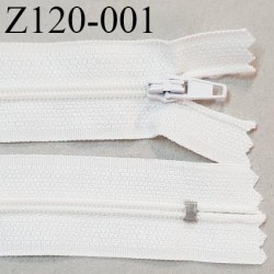 Fermeture zip 120 cm non séparable couleur écru largeur 2.7 cm longueur 120 cm glissière nylon prix à la pièce