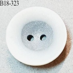 Bouton 18 mm en pvc couleur nacre et gris 2 trous diamètre 18 mm prix à la pièce